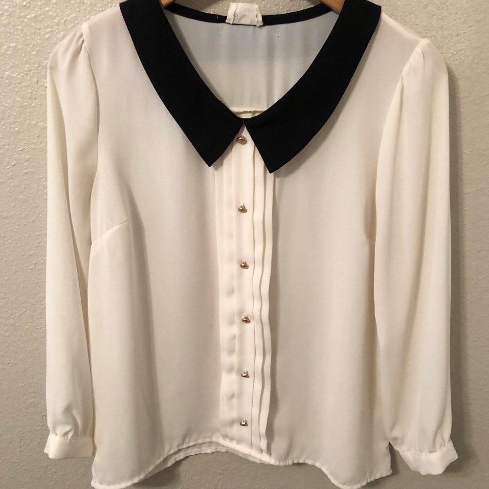 E cloth ivory blouse medium (no tag)